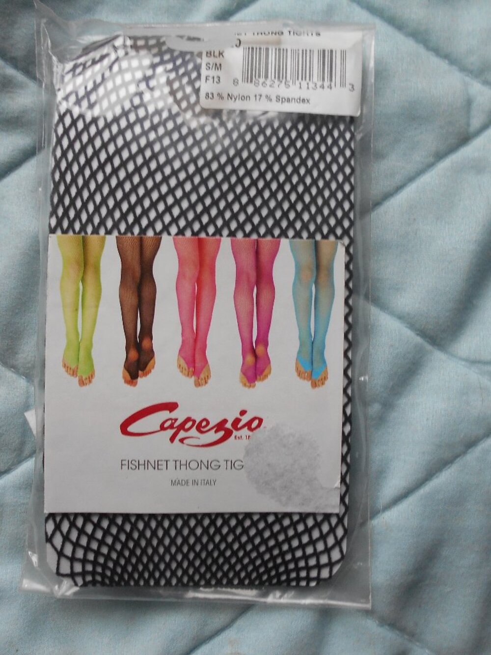 Black Fishnet Thong Tights- S/M or L/XL - NWT